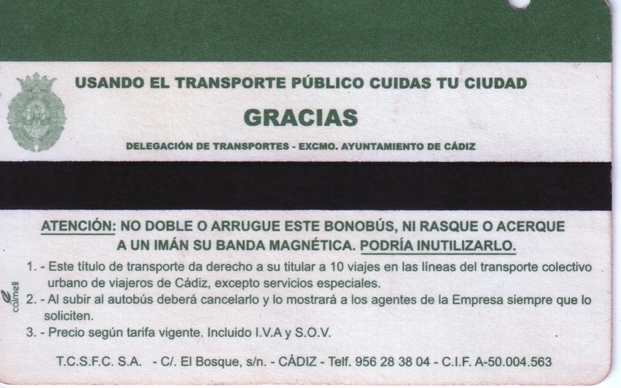 Bonobús de Tranvía de Cádiz a San Fernando y Carraca (2011) (2)