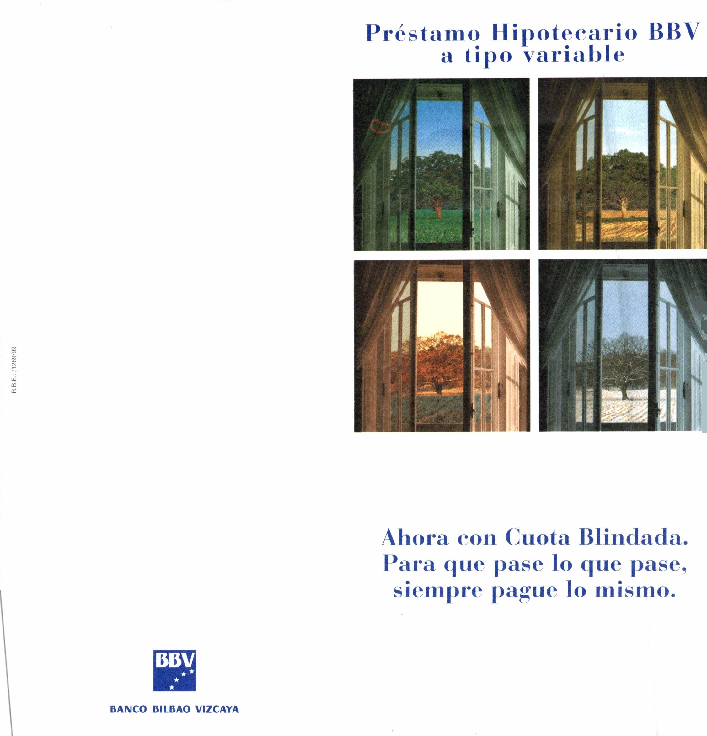 Folleto del Préstamo Hipotecario BBV (1999), anverso