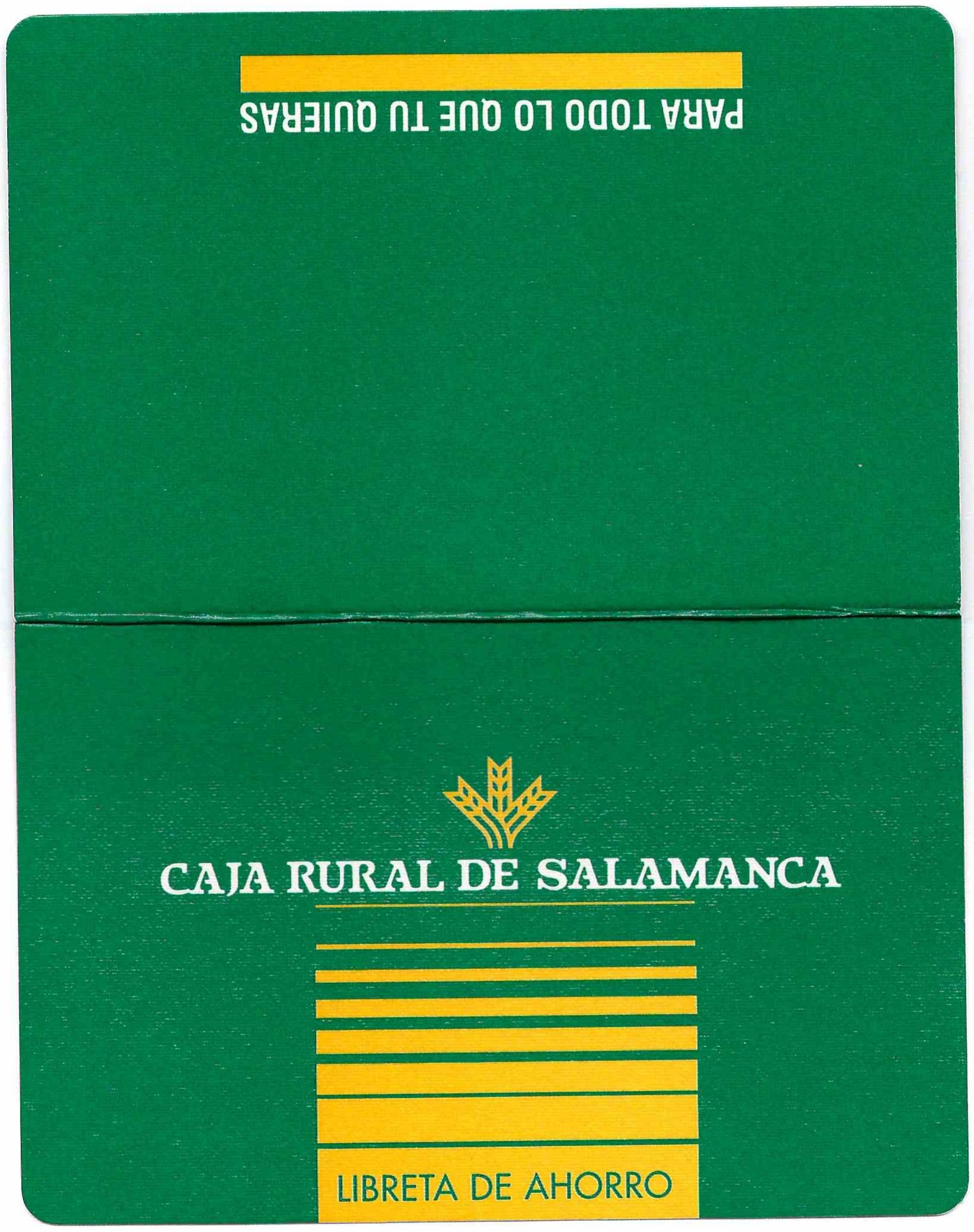 Libreta de ahorro de la Caja Rural de Salamanca (1)