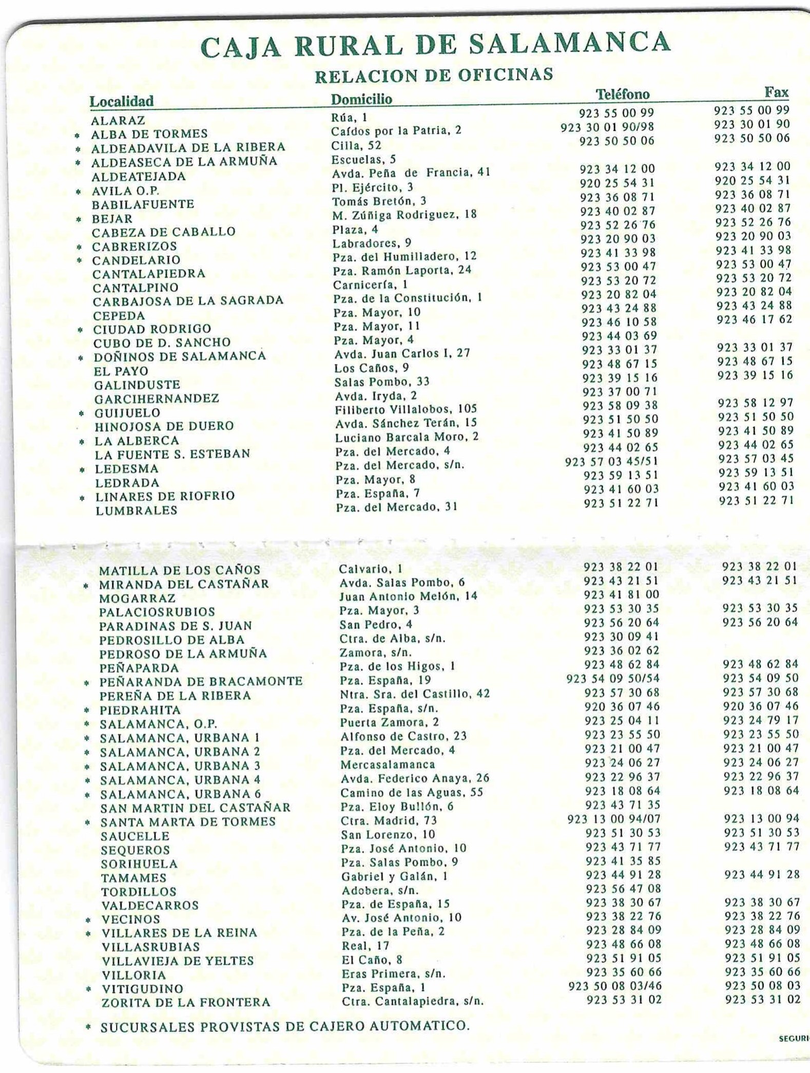 Libreta de ahorro de la Caja Rural de Salamanca (3)