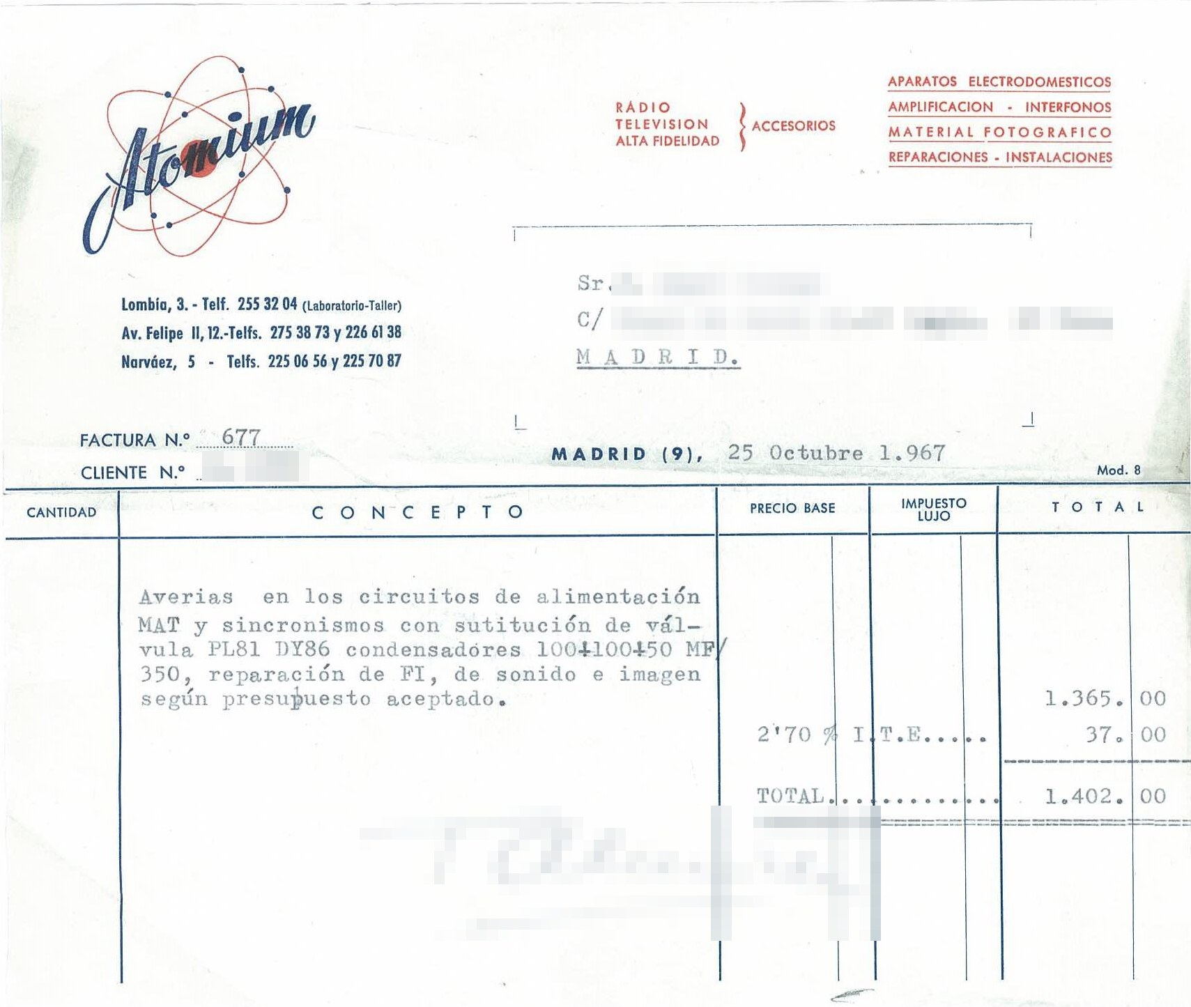 Facturas de Atomium (1967) (2)