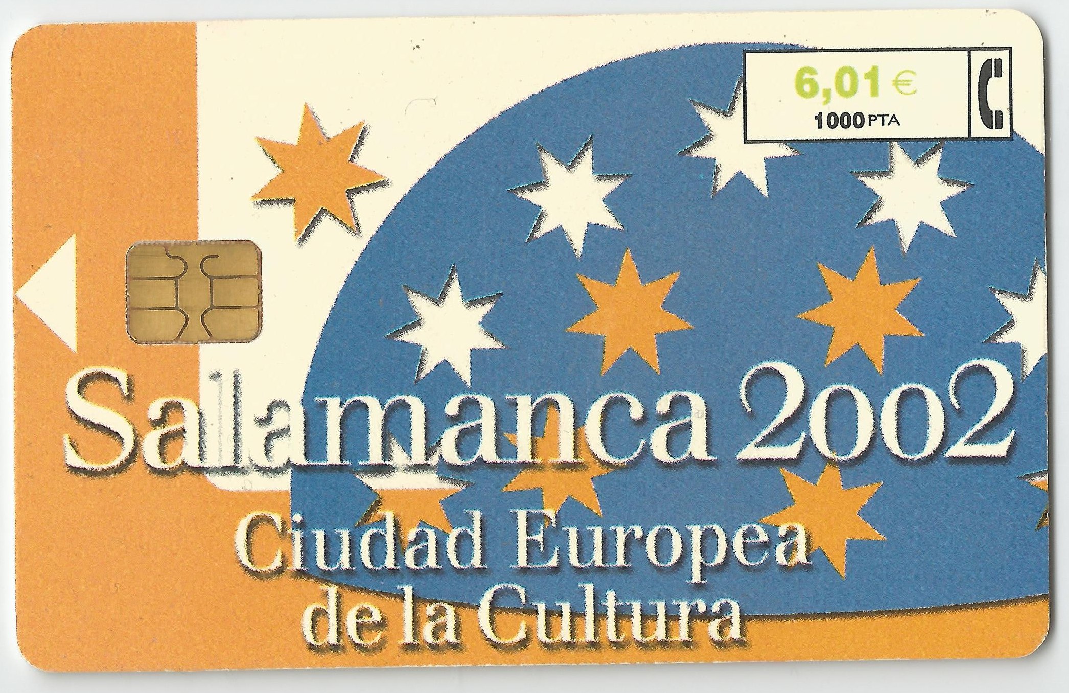 Tarjeta telefónica de Salamanca 2002 Ciudad Europea de la Cultura (2001) (1)